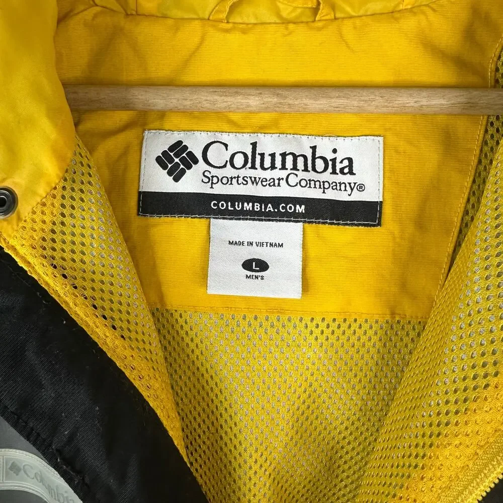 Columbia Vintage-Style Colorblock Windbreaker Jacket Mens Large Outdoor Hiking